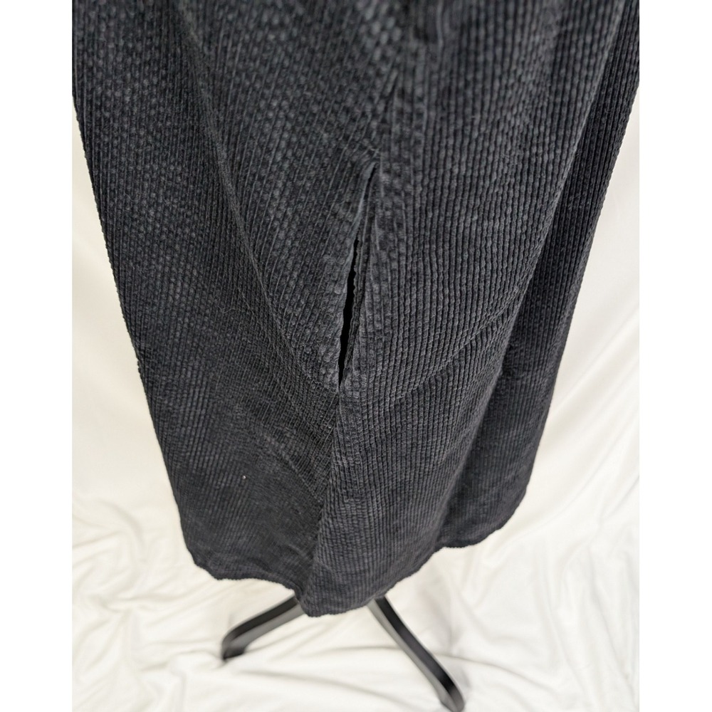 Culture Denmark Charcoal Gray Corduroy V-Neck Sack Dress Medium - 100% Cotton - Picture 6 of 16